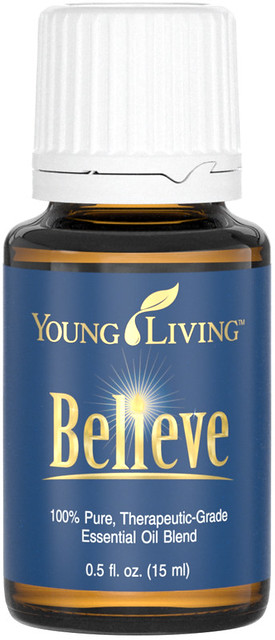 a 15 ml. bottle of Young Living's Believe essential oil blend